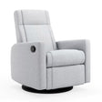 Fauteuil Berçant et Pivotant Nelly - Arlo Heather Gris / Noir (Tissu résistant aux taches)-Jaymar BB-JAM-521-ARLO-57-CLÉMENT