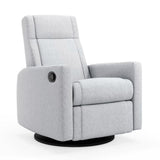 Fauteuil Berçant et Pivotant Nelly - Arlo Heather Gris / Noir (Tissu résistant aux taches)-Jaymar BB-JAM-521-ARLO-57-CLÉMENT