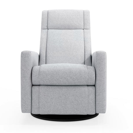Fauteuil Berçant et Pivotant Nelly - Arlo Heather Gris / Noir (Tissu résistant aux taches)-Jaymar BB-JAM-521-ARLO-57-CLÉMENT