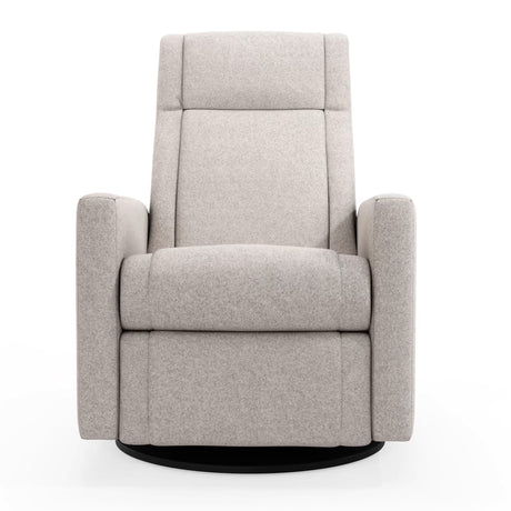 Fauteuil Berçant et Pivotant Nelly - Arlo Pearl / Noir (Tissu résistant aux taches)-Jaymar BB-JAM-521-ARLO-601-CLÉMENT
