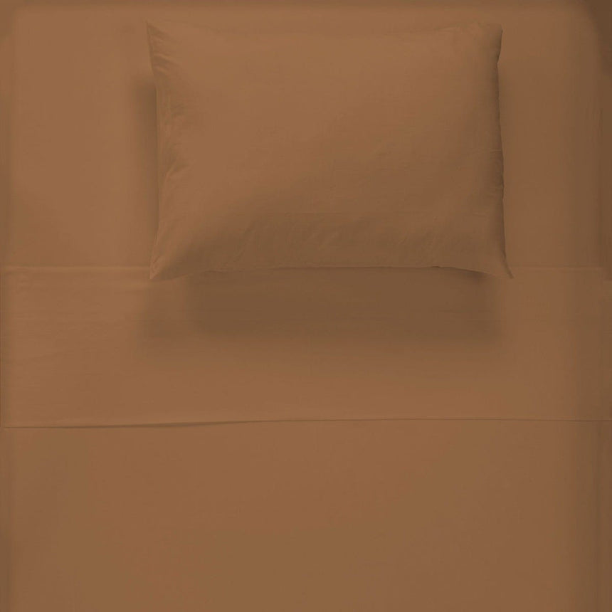 Ensemble Draps Flanelle Lit Double - Uni Caramel-Origami Maison-JAS-ENS54FLANTOB-CLÉMENT