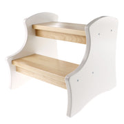 Marche-pied en Bois - Blanc Naturel-JB Poitras-JBP-702-blanc-na-CLÉMENT
