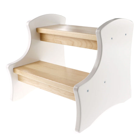 Marche-pied en Bois - Blanc Naturel-JB Poitras-JBP-702-blanc-na-CLÉMENT