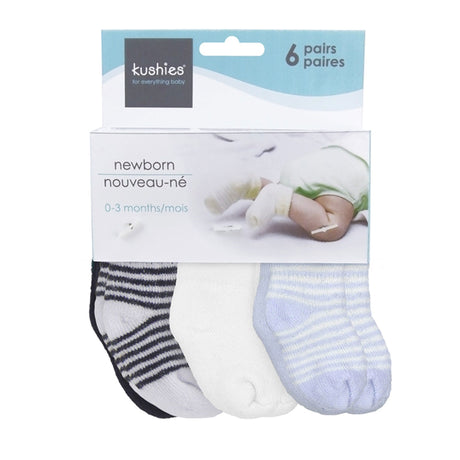Bas Ratine (6) Nouveau-né - Bleu-Kushies-KOO-SK676009-CLÉMENT