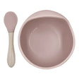 Cuillère et Bol en Silicone Siliscoop - Rose-Kushies-KUS-F119-ROSE-CLÉMENT