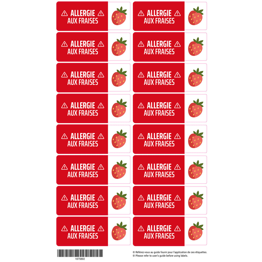 Étiquettes Allergie - Fraises-Clement - Impressions-LAB-ECALL-FRAISE-CLÉMENT