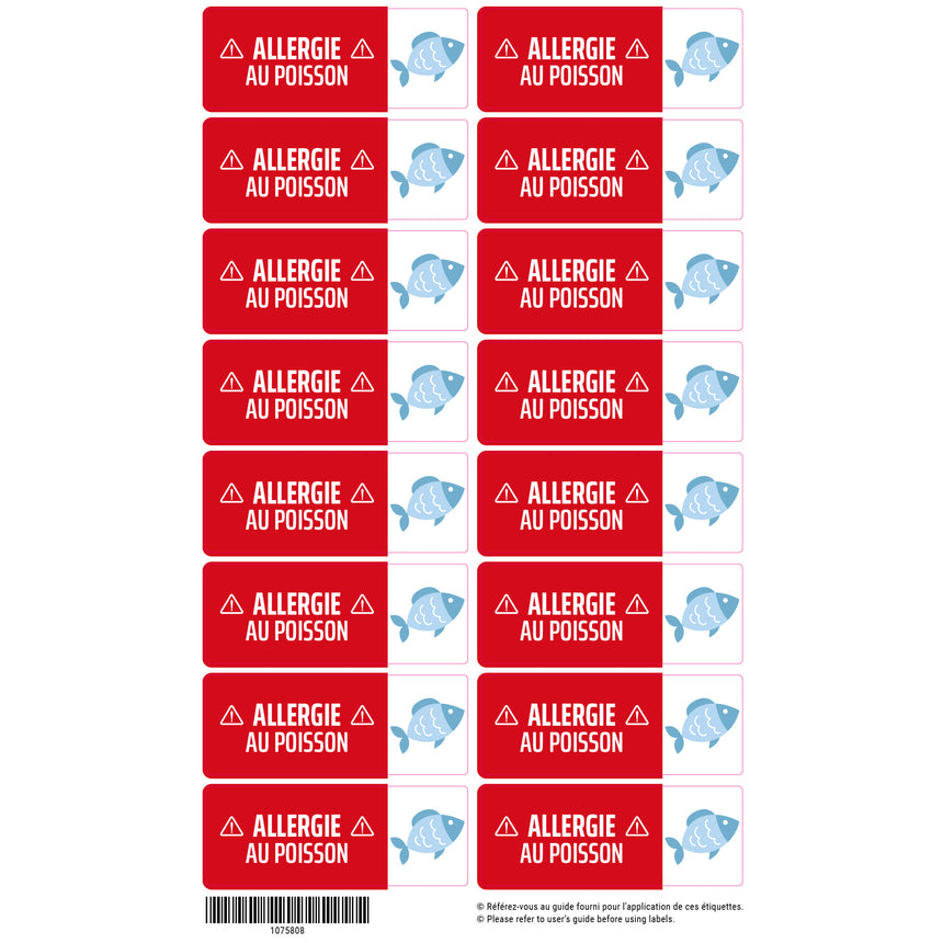 Étiquettes Allergie - Poisson-Clement - Impressions-LAB-ECALL-POISSO-CLÉMENT