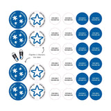 Étiquettes Essentiel - Motifs bleus-Clement - Impressions-LAB-ECNOM-BLEU-CLÉMENT