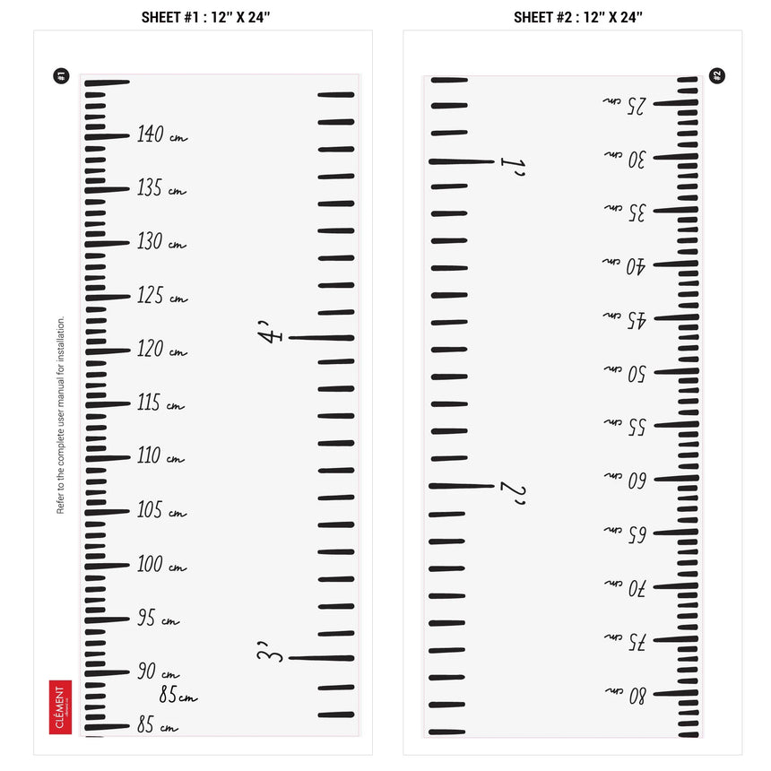 Échelle de croissance Moderne Blanche - ANGLAIS-Clement - Impressions-LAB-MODERN-CHART-CLÉMENT