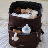 Sac à dos de maternité Anabelle en nylon - Chocolat-Lambert-LBT-ANABELLECCNY-CLÉMENT