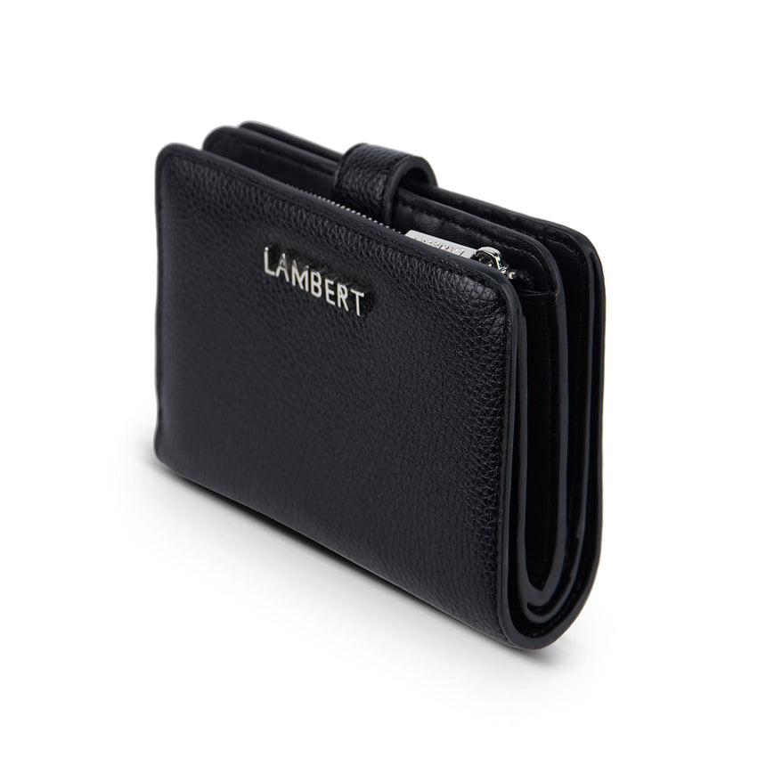 Portefeuille en cuir vegan Carly - Noir-Lambert-LBT-CARLYBLKPEB-CLÉMENT