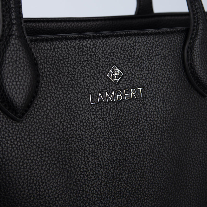 Sac fourre-tout en cuir vegan recyclé Claire - Noir-Lambert-LBT-CLAIREBLKPB-CLÉMENT