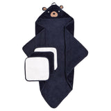 Ensemble Serviette de Bain et 3 Débarbouillettes - Ours-Petit Lem-Marine-Bébé-LEM-23YRL10925-CLÉMENT