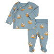 Ensemble Pantalon Arche Lions 0-9mois-Petit Lem-Turquoise-Nouveau-né-LEM-24YRL18E01-CLÉMENT