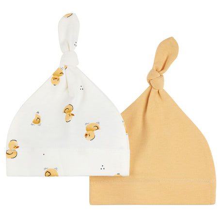 Bonnets (2) Canards 0-9mois-Petit Lem-Ivoire-0-3 m-LEM-24YRL20A01-CLÉMENT