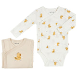 Ensemble de 2 Cache-Couches Manches Longues Canards-Petit Lem-Beige-Nouveau-né-LEM-24YRL20T02-CLÉMENT