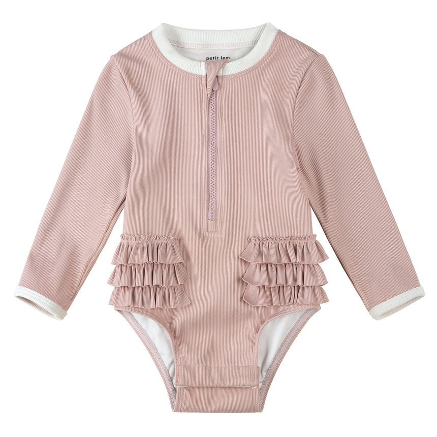 Maillot UV Manches Longues Côtelé 2-6ans-Petit Lem-Lilas-2-LEM-26SRM03M09K-CLÉMENT