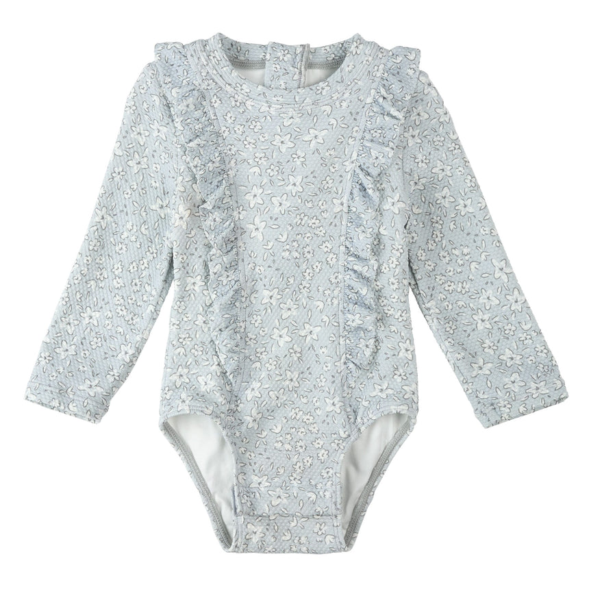 Maillot UV Manches Longues Fleurs 2-6ans-Petit Lem-Bleu-2-LEM-26SRM03M12K-CLÉMENT