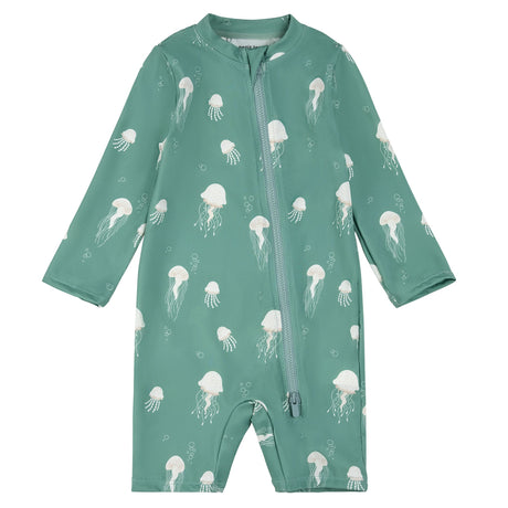 Maillot UV Manches Longues Méduses 0-24mois-Petit Lem-Turquoise-0-3 m-LEM-26SRM04M08B-CLÉMENT