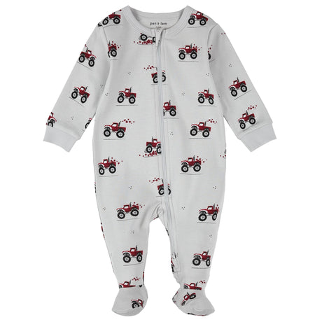 Pyjama Tracteurs Valentin 0-24mois-Petit Lem-Gris-0 m-LEM-26SRS10P04B-CLÉMENT