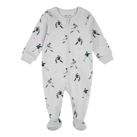 Pyjama Baseball 0-24mois-Petit Lem-Gris-Nouveau-né-LEM-26SRS17P01B-CLÉMENT