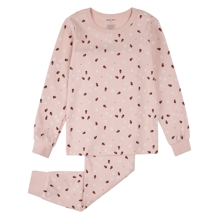 Pyjama Coccinelle Leucan 2-6x-Petit Lem-Rose-2-LEM-26SRS55P31K-CLÉMENT