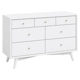 Commode Double Palma à 7 tiroirs - Blanc-Babyletto-LET-M15916W-CLÉMENT