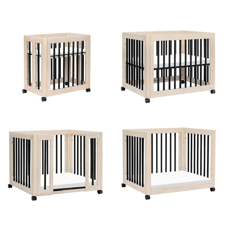 Couchette Convertible 8 en 1 Yuzu - Naturel Lavé / Noir-Babyletto-LET-M23401NXB-CLÉMENT