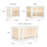 Couchette Convertible 8 en 1 Yuzu - Blanc / Naturel-Babyletto-LET-M23401WN-CLÉMENT