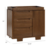 Meuble à Langer 3-Tiroirs Yuzu - Naturel Noyer-Babyletto-LET-M23423NL-CLÉMENT