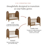Couchette Convertible 3-en-1 Bondi avec Kit de Conversion Lit pour Tout-petit - Noyer Naturel-Babyletto-LET-M25601NL-CLÉMENT