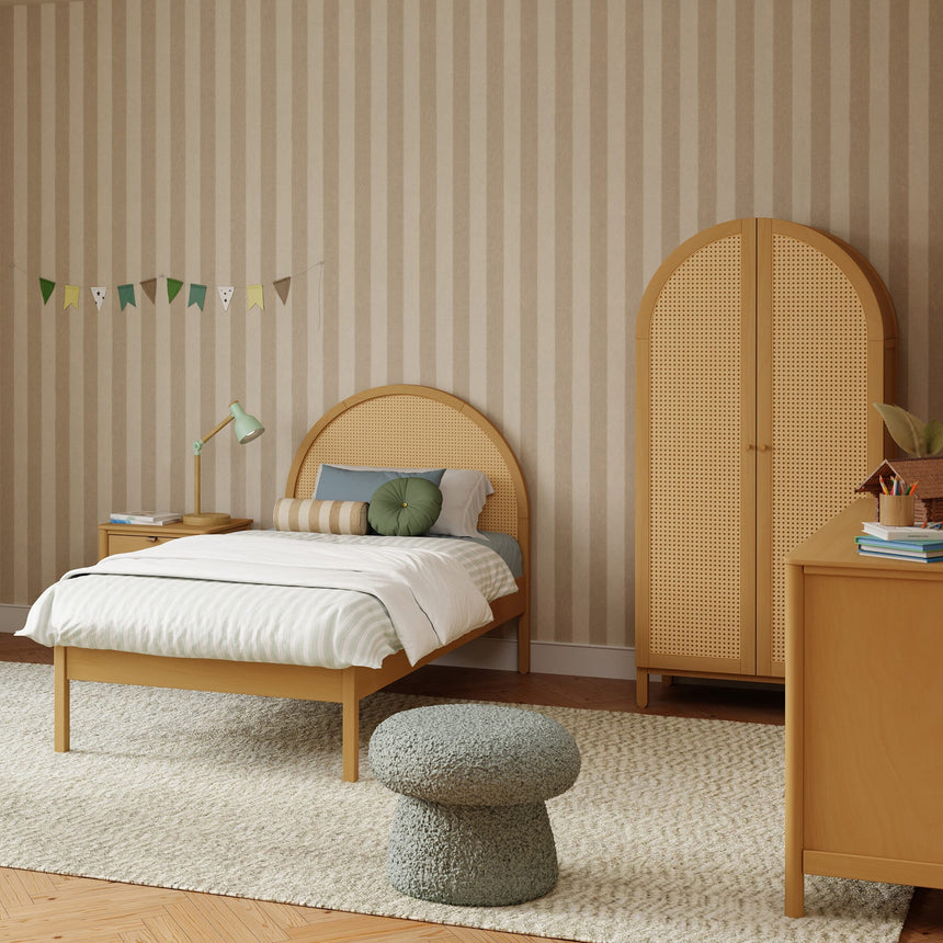 Lit Simple Bondi - Rotin Miel-Babyletto-LET-M25969HYNC-CLÉMENT