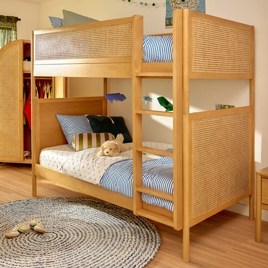 Lit superposé convertible Bondi en rotin - Miel-Babyletto-LET-M25994HYNC-CLÉMENT