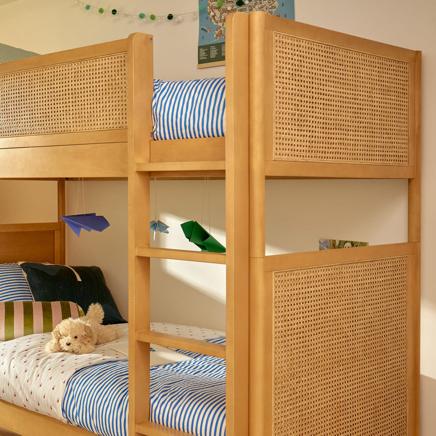 Lit superposé convertible Bondi en rotin - Miel-Babyletto-LET-M25994HYNC-CLÉMENT