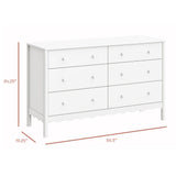 Bureau 6 Tiroirs Swell - Blanc-Babyletto-LET-M27916W-CLÉMENT