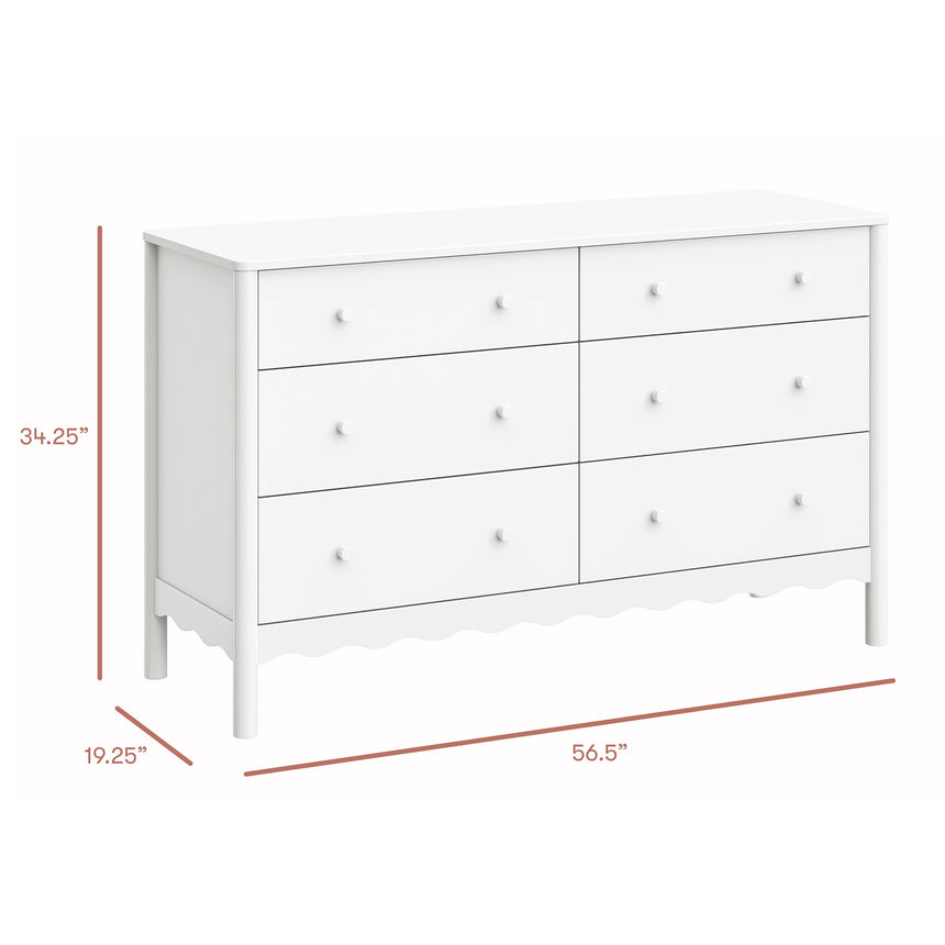 Bureau 6 Tiroirs Swell - Blanc-Babyletto-LET-M27916W-CLÉMENT