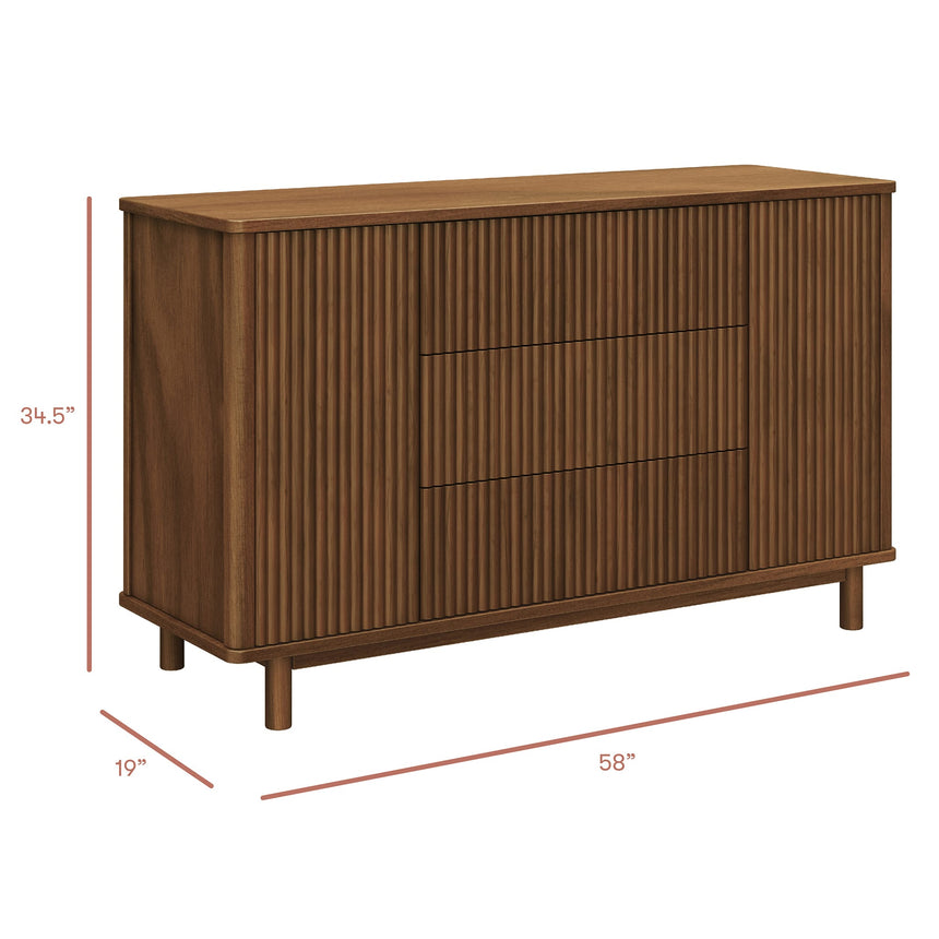 Commode assemblée Pogo Tambour - Noyer naturel-Babyletto-LET-M29816NL-CLÉMENT