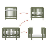 Couchette Convertible 8-en-1 Pogo avec kits de conversion - Olive-Babyletto-LET-M29880OL-CLÉMENT