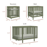 Couchette Convertible 8-en-1 Pogo avec kits de conversion - Olive-Babyletto-LET-M29880OL-CLÉMENT