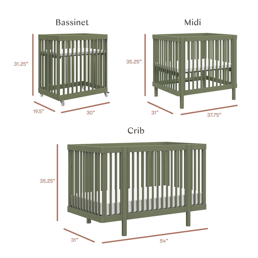 Couchette Convertible 8-en-1 Pogo avec kits de conversion - Olive-Babyletto-LET-M29880OL-CLÉMENT