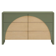 Commode 6 Tiroirs Moab - Olive/Cendre (Assemblée)-Babyletto-LET-M30216OLSH-CLÉMENT