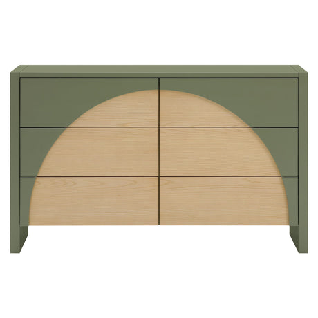 Commode 6 Tiroirs Moab - Olive/Cendre (Assemblée)-Babyletto-LET-M30216OLSH-CLÉMENT