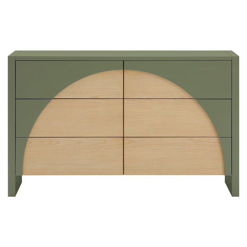 Commode 6 Tiroirs Moab - Olive/Cendre (Assemblée)-Babyletto-LET-M30216OLSH-CLÉMENT