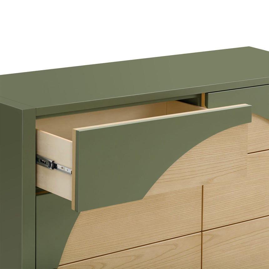 Commode 6 Tiroirs Moab - Olive/Cendre (Assemblée)-Babyletto-LET-M30216OLSH-CLÉMENT