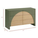 Commode 6 Tiroirs Moab - Olive/Cendre (Assemblée)-Babyletto-LET-M30216OLSH-CLÉMENT
