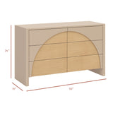 Commode 6 Tiroirs Moab - Taupe/Cendre (Assemblée)-Babyletto-LET-M30216TPESH-CLÉMENT