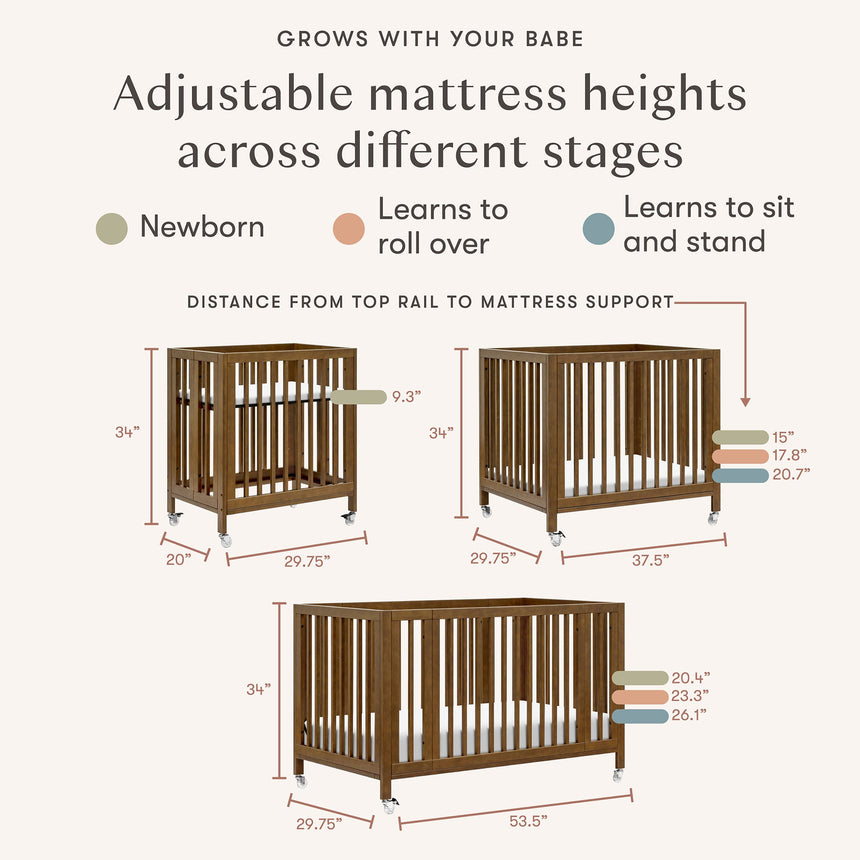 Couchette Convertible 9-en-1 Rolli - Noyer Naturel-Babyletto-LET-M30880NL-CLÉMENT