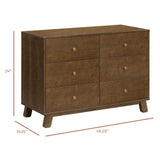 Commode 6 Tiroirs Hudson - Noyer Naturel-Babyletto-LET-M32526NL-CLÉMENT