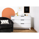 Commode 6 Tiroirs Hudson - Blanc-Babyletto-LET-M4216W-CLÉMENT