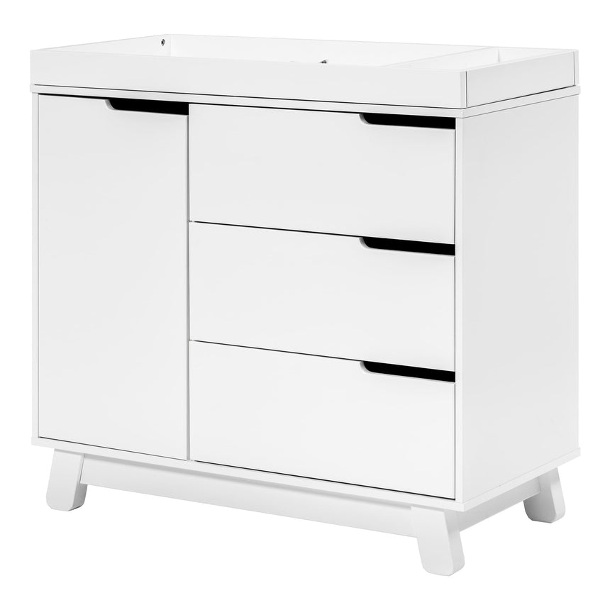 Meuble à Langer à 3 Tiroirs Hudson avec Plateau Amovible - Blanc-Babyletto-LET-M4223W-CLÉMENT